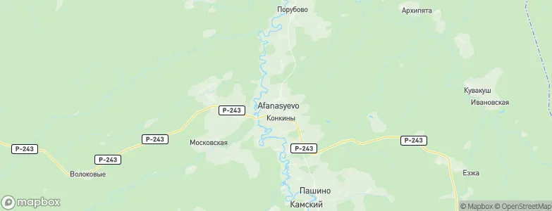 Afanas'yevo, Russia Map