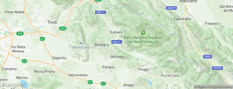 Affile, Italy Map