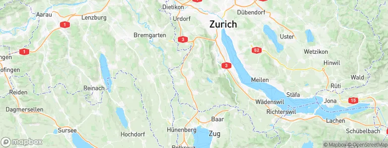 Affoltern / Sonnenberg, Switzerland Map