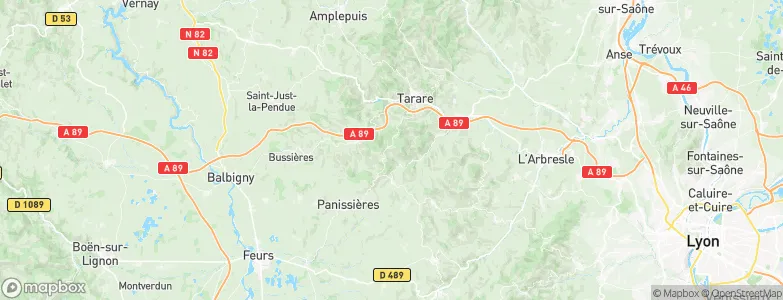 Affoux, France Map