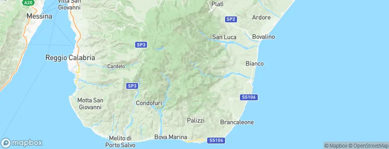 Africo Vecchio, Italy Map