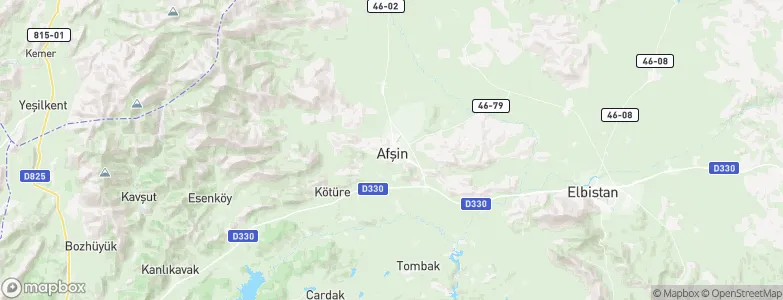 Afşin, Turkey Map