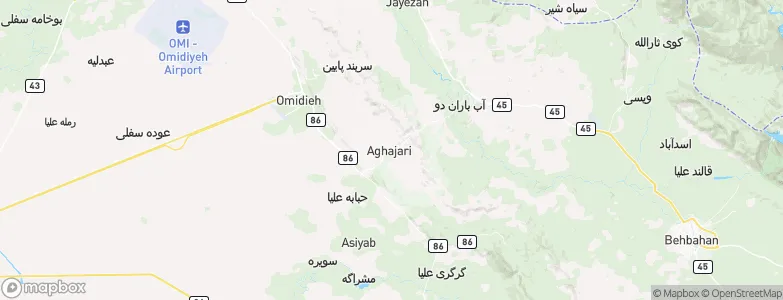 Aghajari, Iran Map