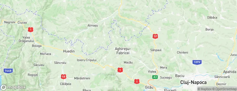 Aghireșu-Fabrici, Romania Map