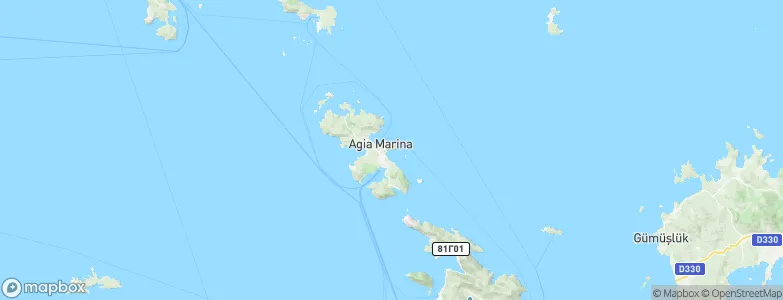 Agía Marína, Greece Map