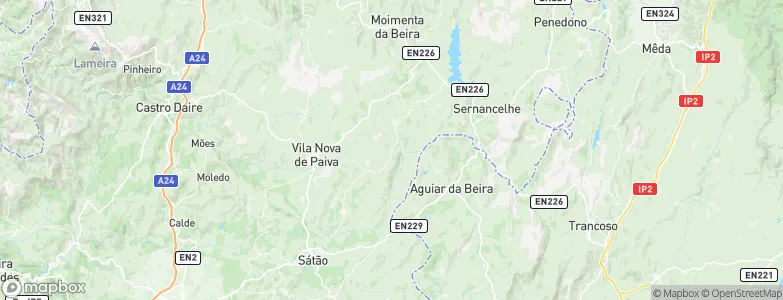 Águas Boas, Portugal Map