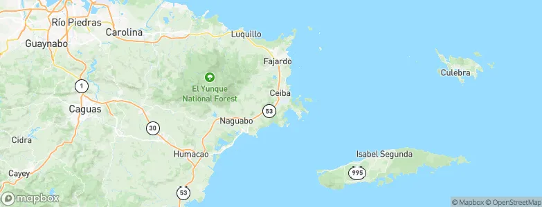 Aguas Claras Comunidad, Puerto Rico Map