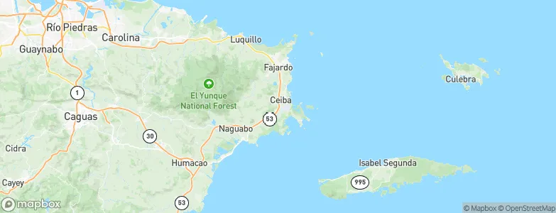 Aguas Claras, Puerto Rico Map