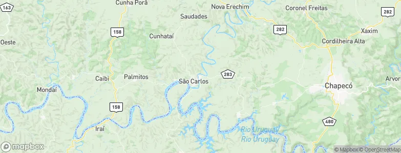 Águas de Chapecó, Brazil Map