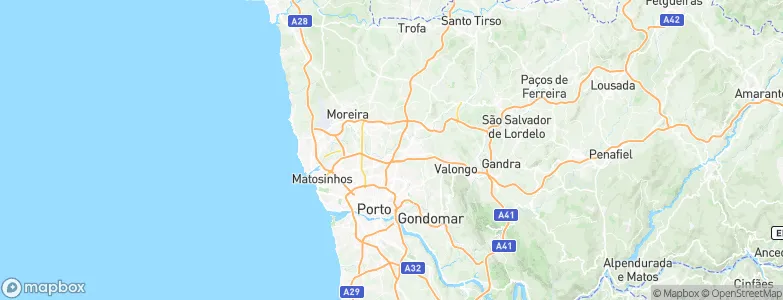 Águas Santas, Portugal Map