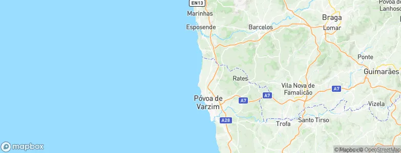 Aguçadoura, Portugal Map