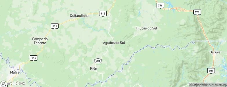 Agudos do Sul, Brazil Map