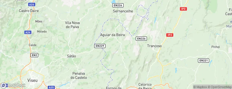 Aguiar da Beira Municipality, Portugal Map
