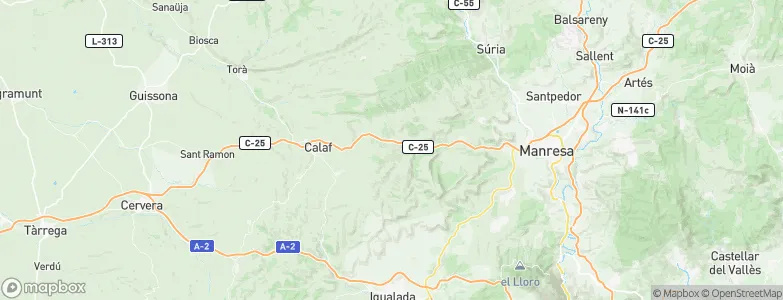 Aguilar de Segarra, Spain Map