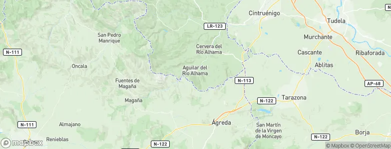 Aguilar del Río Alhama, Spain Map