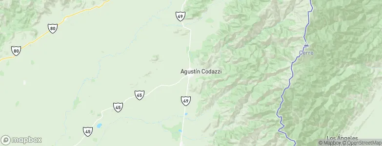 Agustin Codazzi, Colombia Map