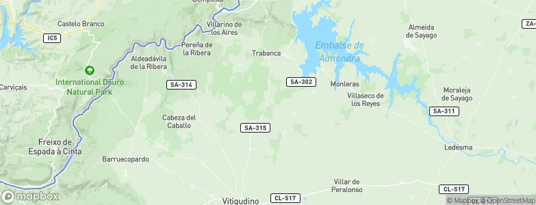 Ahigal de Villarino, Spain Map