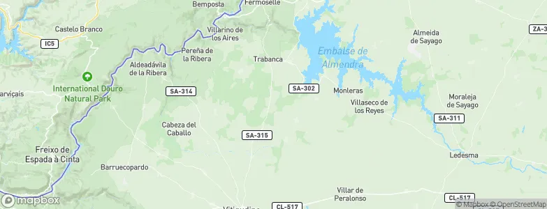 Ahigal de Villarino, Spain Map