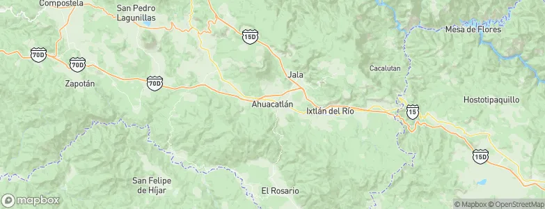 Ahuacatlán, Mexico Map