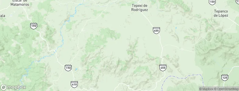 Ahuatempan, Mexico Map