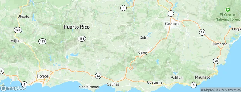Aibonito, Puerto Rico Map
