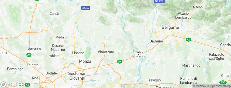 Aicurzio, Italy Map