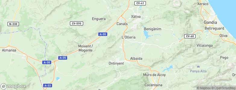 Aielo de Malferit, Spain Map