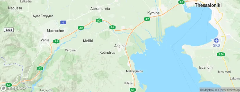 Aigínio, Greece Map