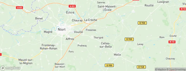 Aigondigné, France Map