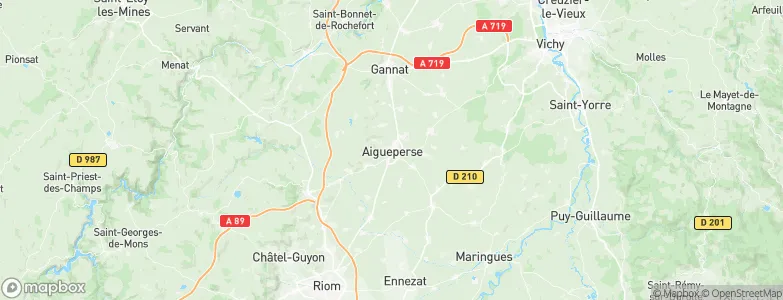 Aigueperse, France Map