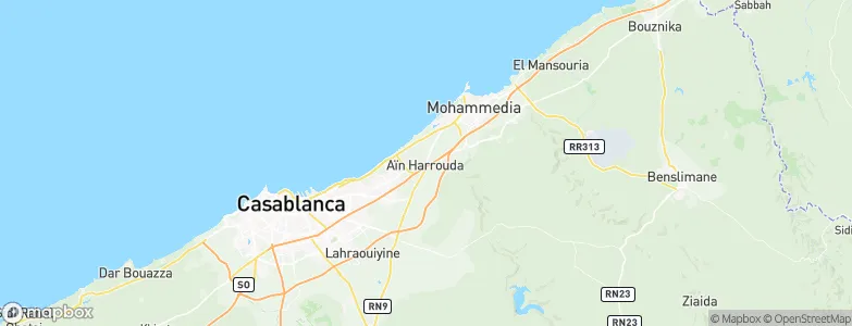 Aïn Harrouda, Morocco Map