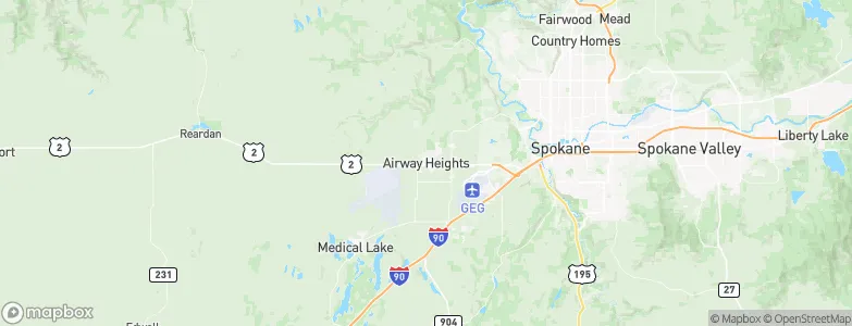Airway Heights, United States Map