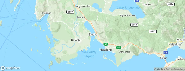 Aitoliko, Greece Map