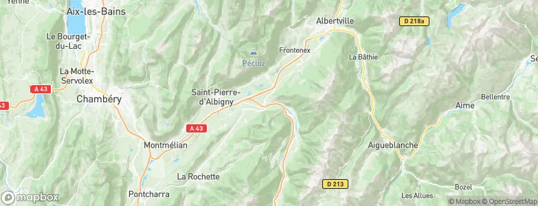 Aiton, France Map