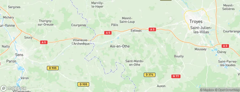 Aix-en-Othe, France Map