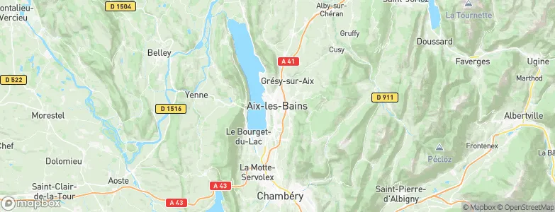 Aix-les-Bains, France Map