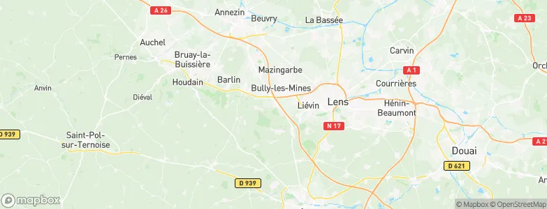 Aix-Noulette, France Map