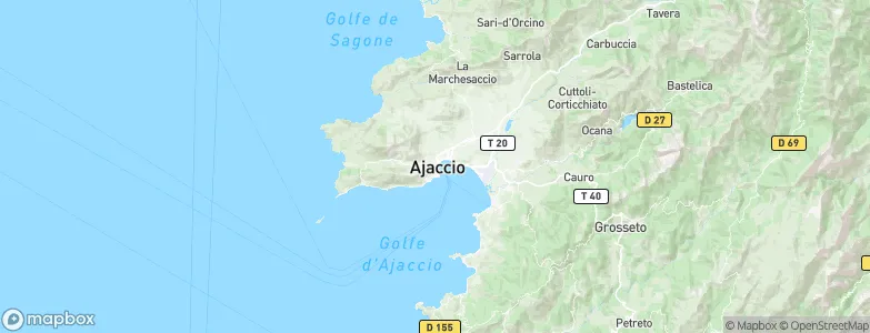 Ajaccio, France Map