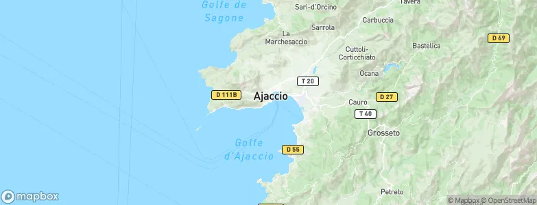 Ajaccio, France Map
