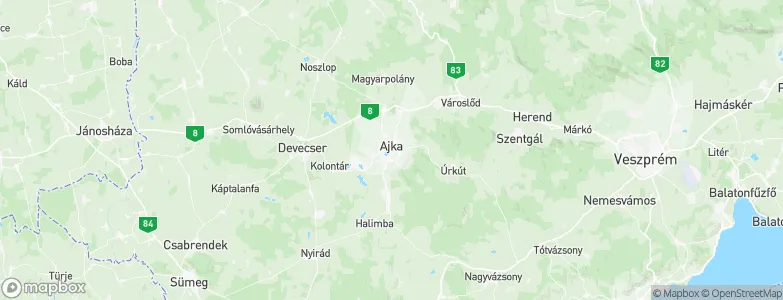 Ajka, Hungary Map