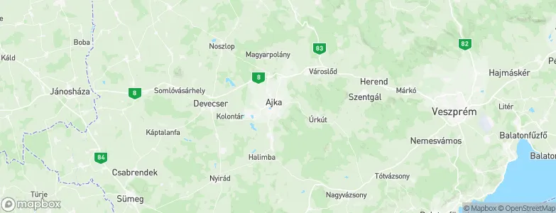 Ajkai Tanyák, Hungary Map