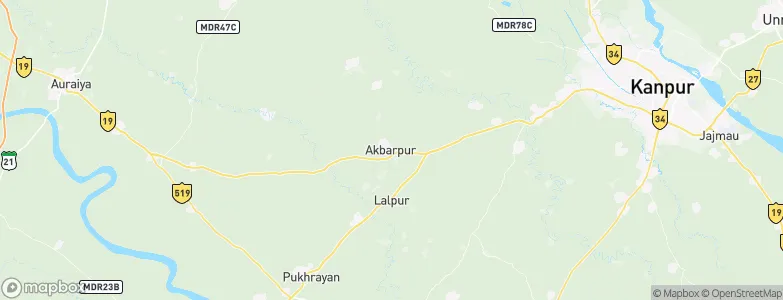 Akbarpur, India Map