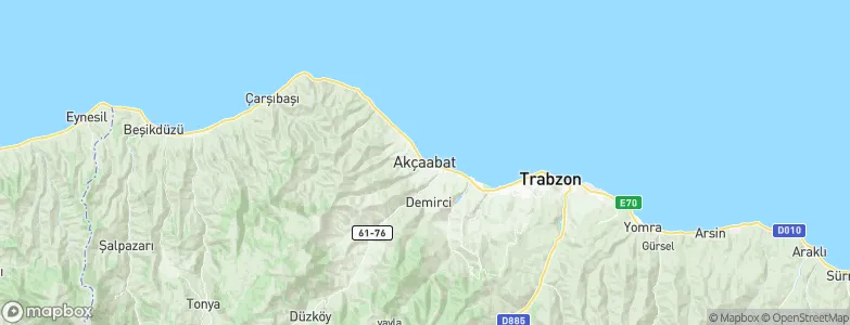 Akçaabat, Turkey Map