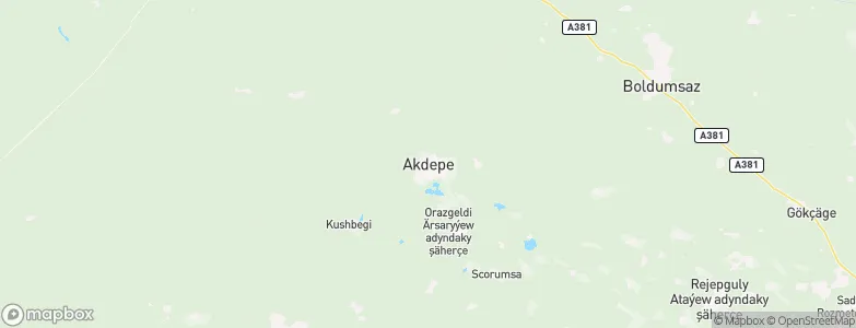 Akdepe, Turkmenistan Map