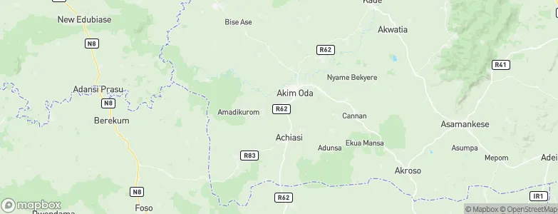 Akim Swedru, Ghana Map