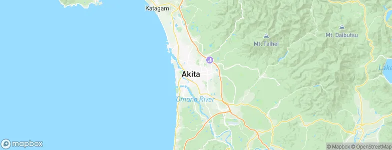 Akita, Japan Map