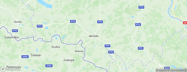 Aknīste, Latvia Map
