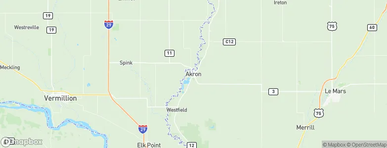 Akron, United States Map