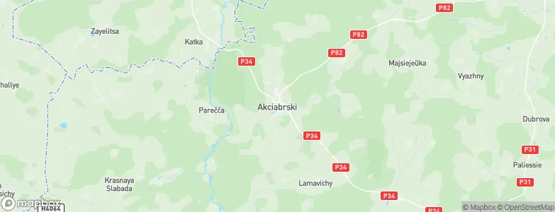 Aktsyabrski, Belarus Map
