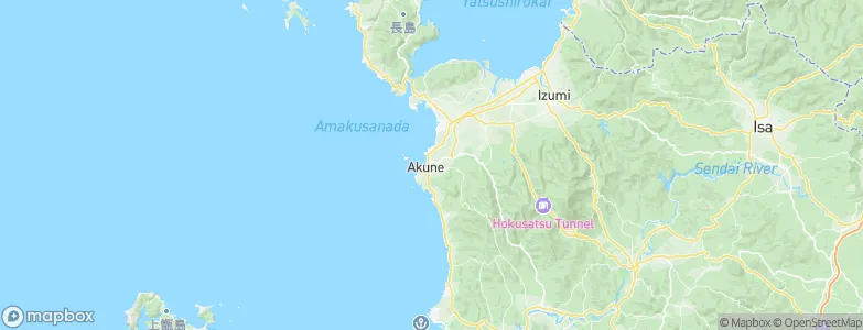Akune, Japan Map